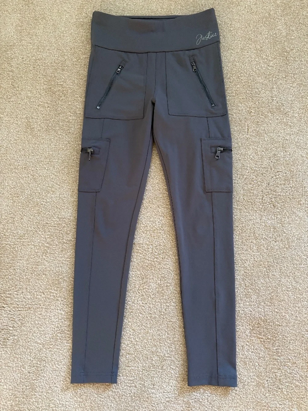 NWOT Justice Girls Zip Pocket Leggings Size 10